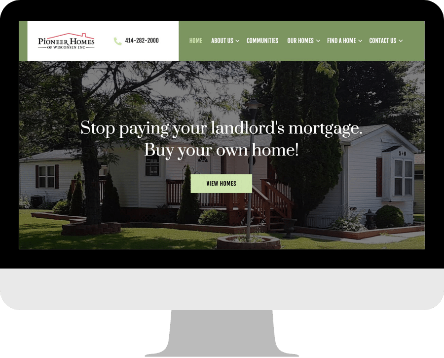 pioneer homes website