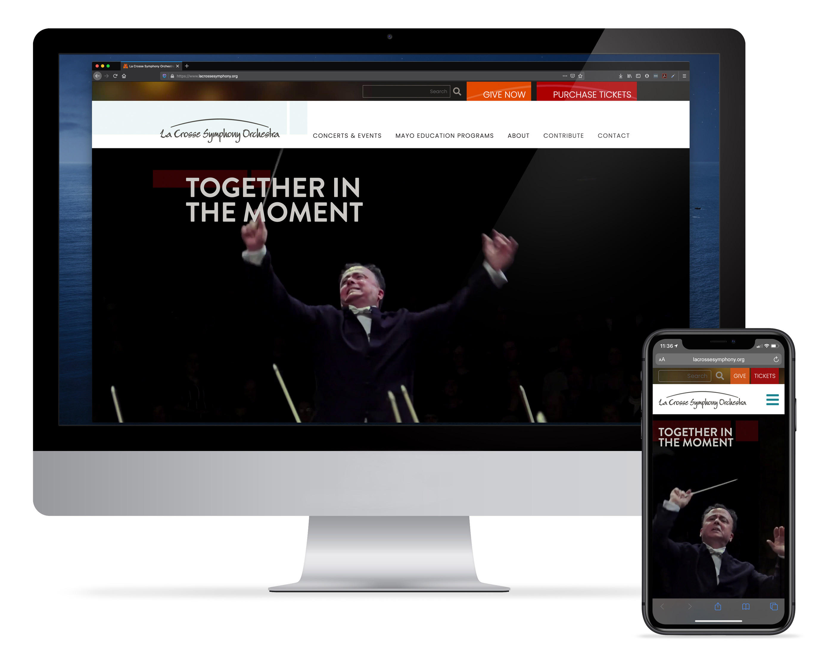 lax symphony orchestra web screens